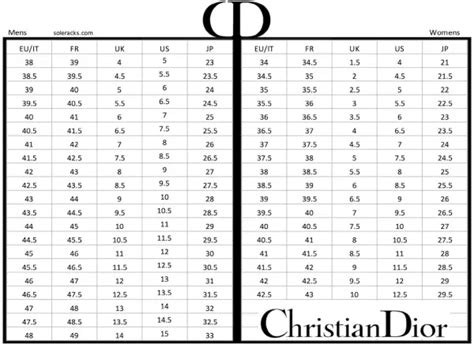 dior size guide shoes|christian dior size chart women.